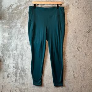 Lululemon Fast and Free High-Rise Fleece Tight 28" *Pockets Storm Teal Size 14